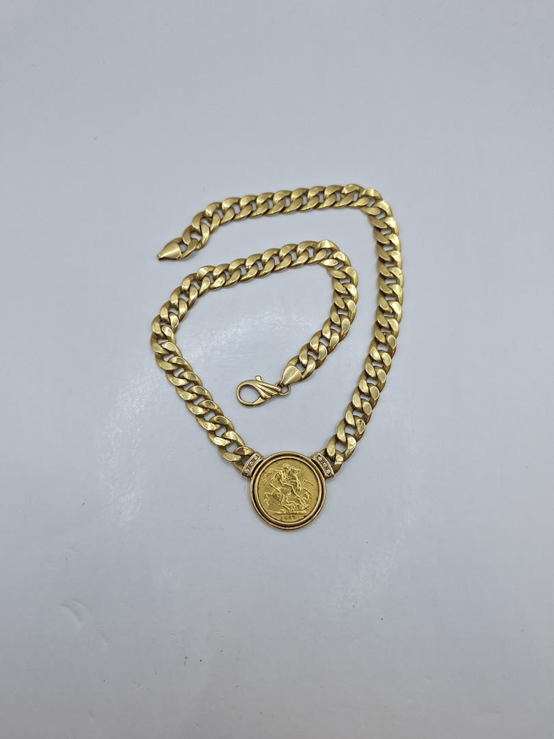 Collana con sterlina oro pietre