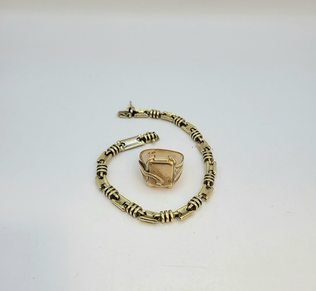 Bracciale e anello oro 