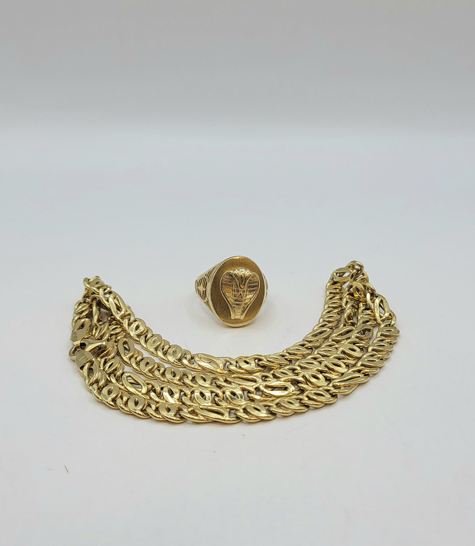 Collana e anello oro