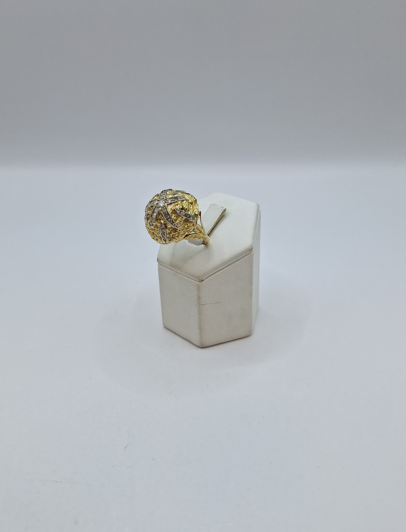 Anello oro diamantini 