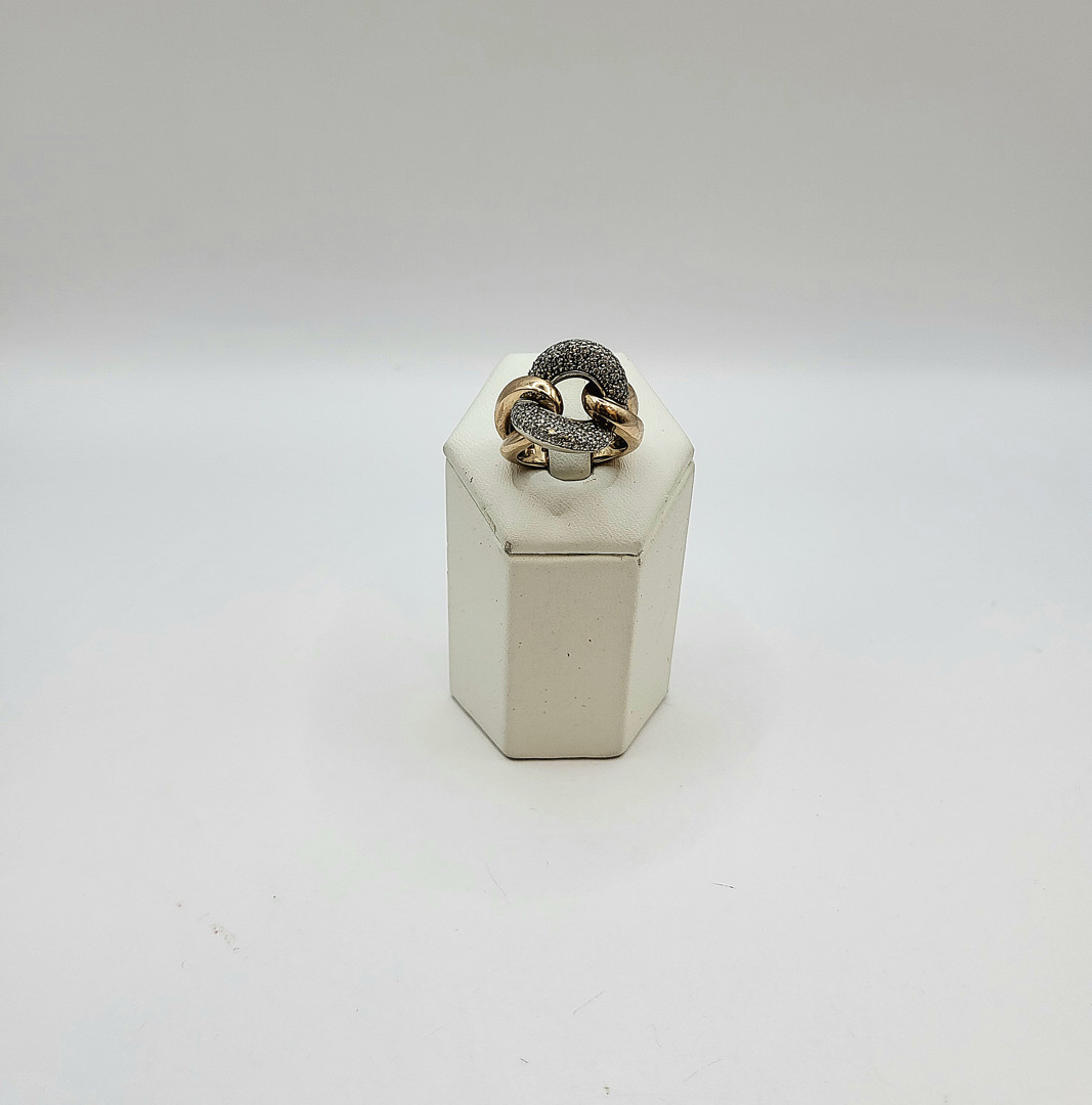 Anello oro diamantini 