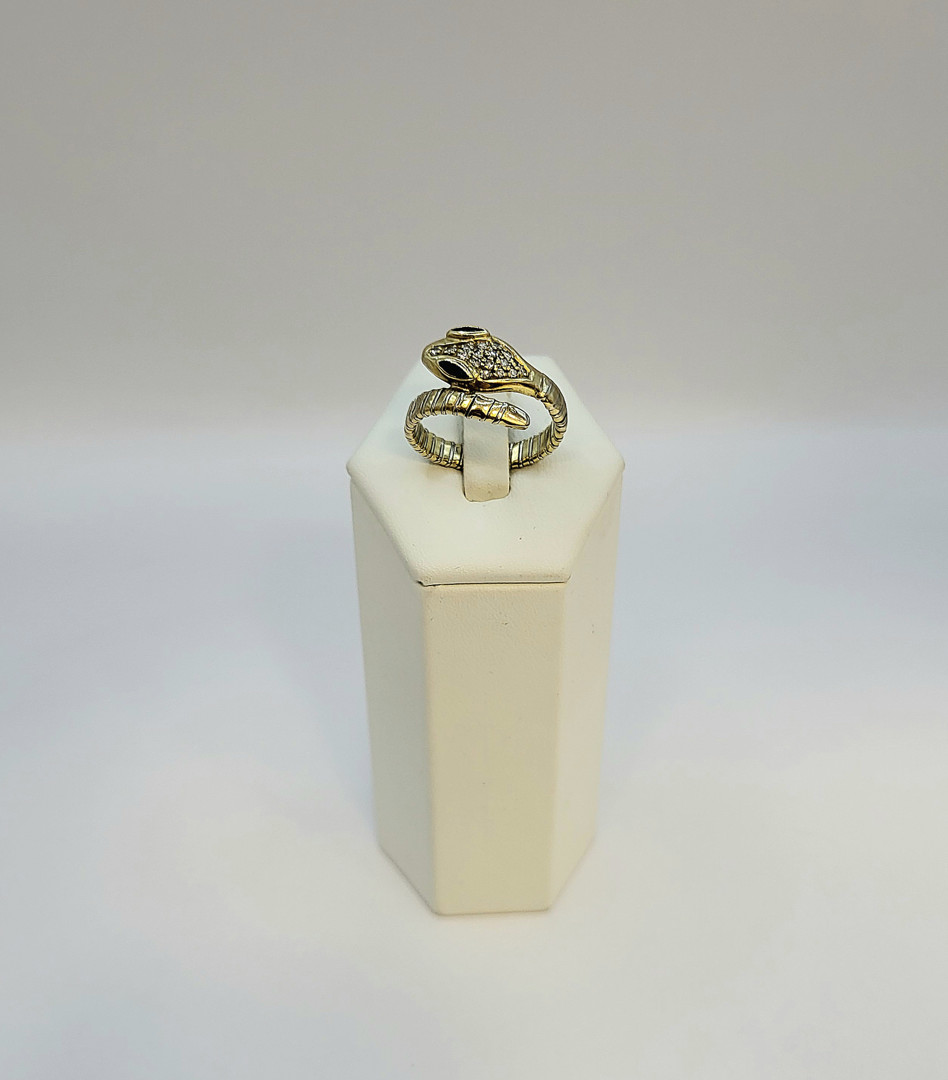 Anello oro pietre diamantini