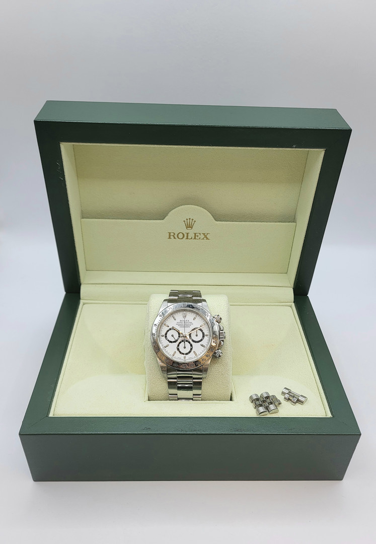 Cronografo acciaio Rolex Daytona con scatola a corredo