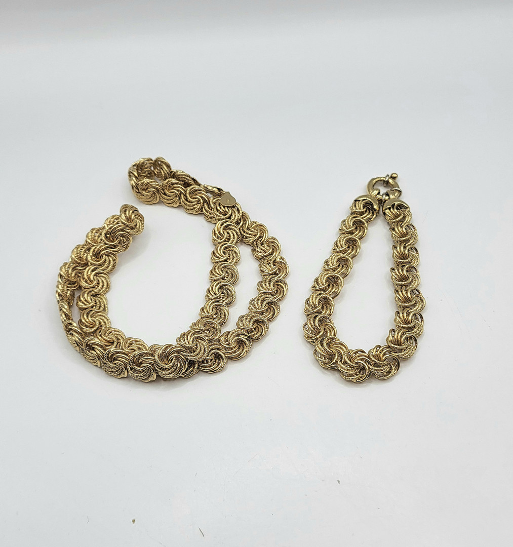 Collana e bracciale oro