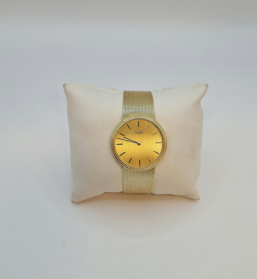 Bracciale con orologio oro Longines 