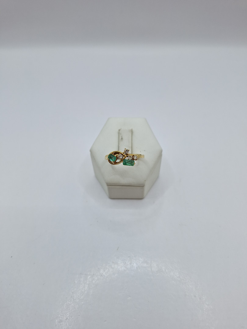 Anello oro pietre diamantini