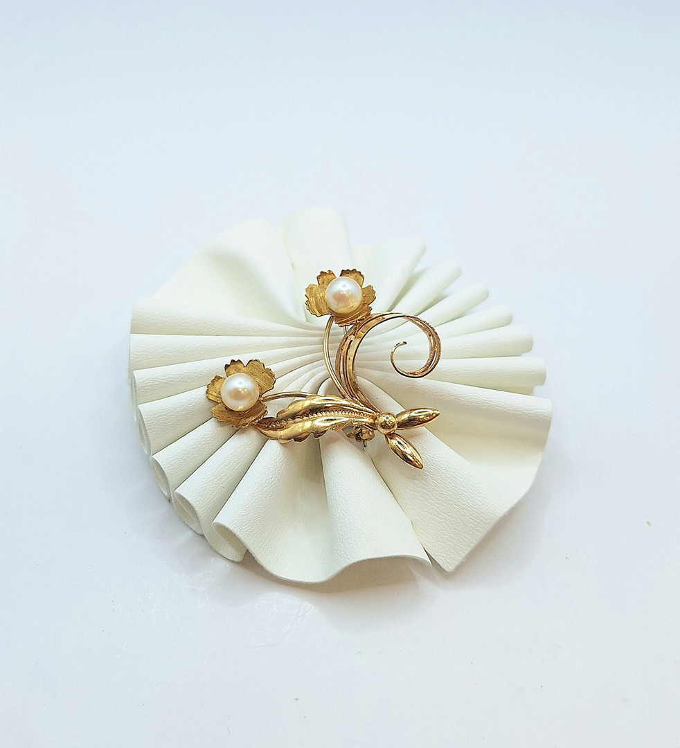 Spilla oro perle