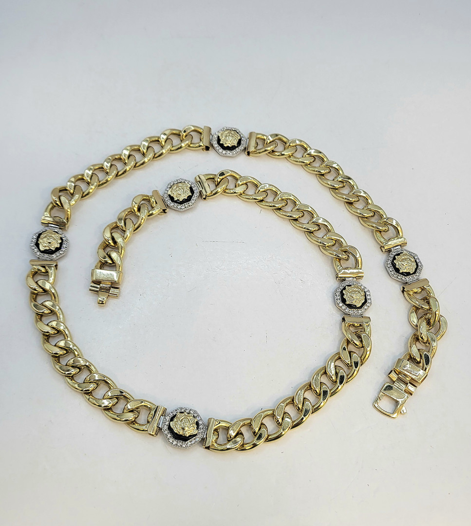 Collana oro pietre smalti