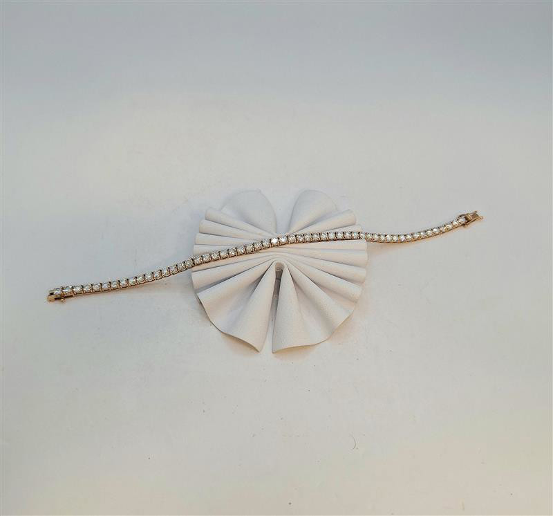 Bracciale tennis oro rosa diamanti