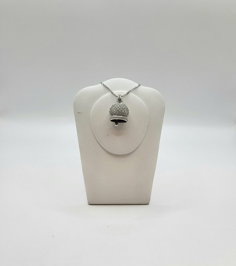 Collana e ciondolo in oro diamantini 