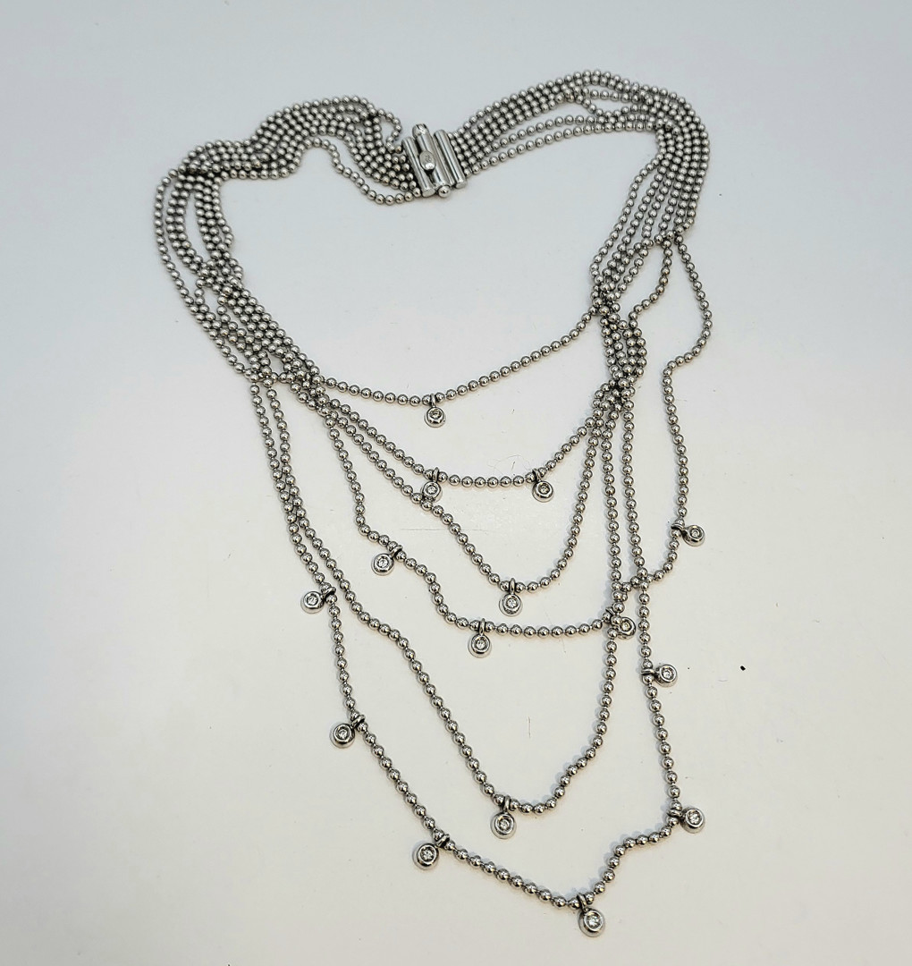 Collana oro diamantini