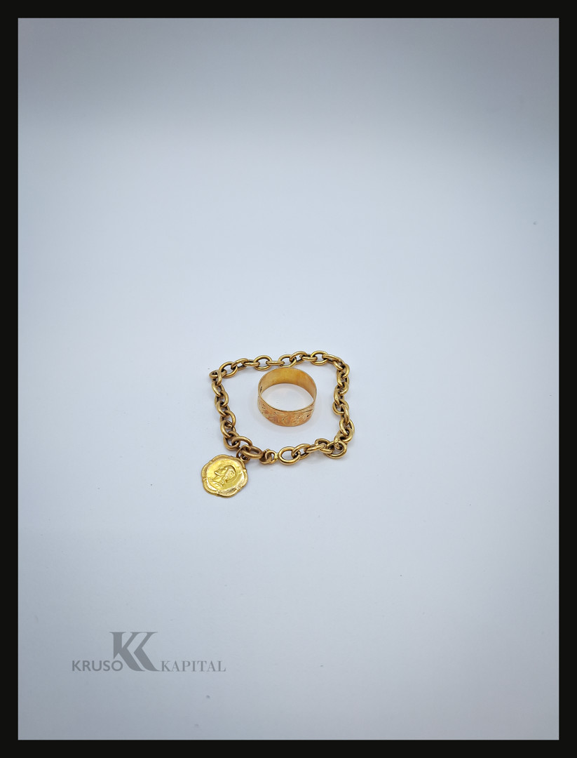 Bracciale e anello oro