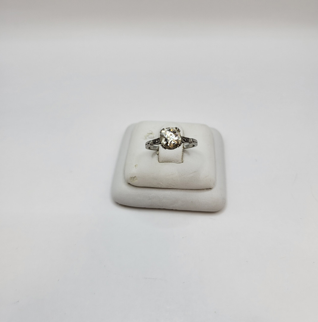 Anello oro platino diamante