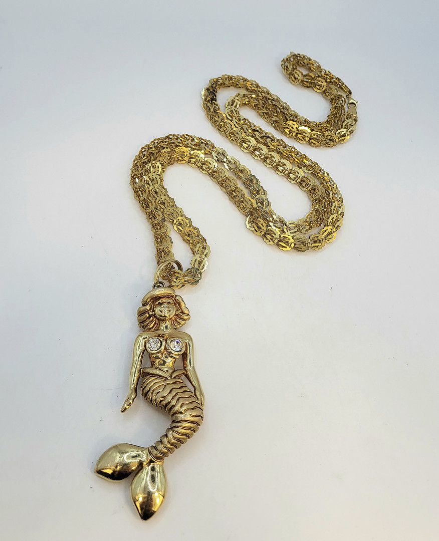 Collana ciondolo oro pietre