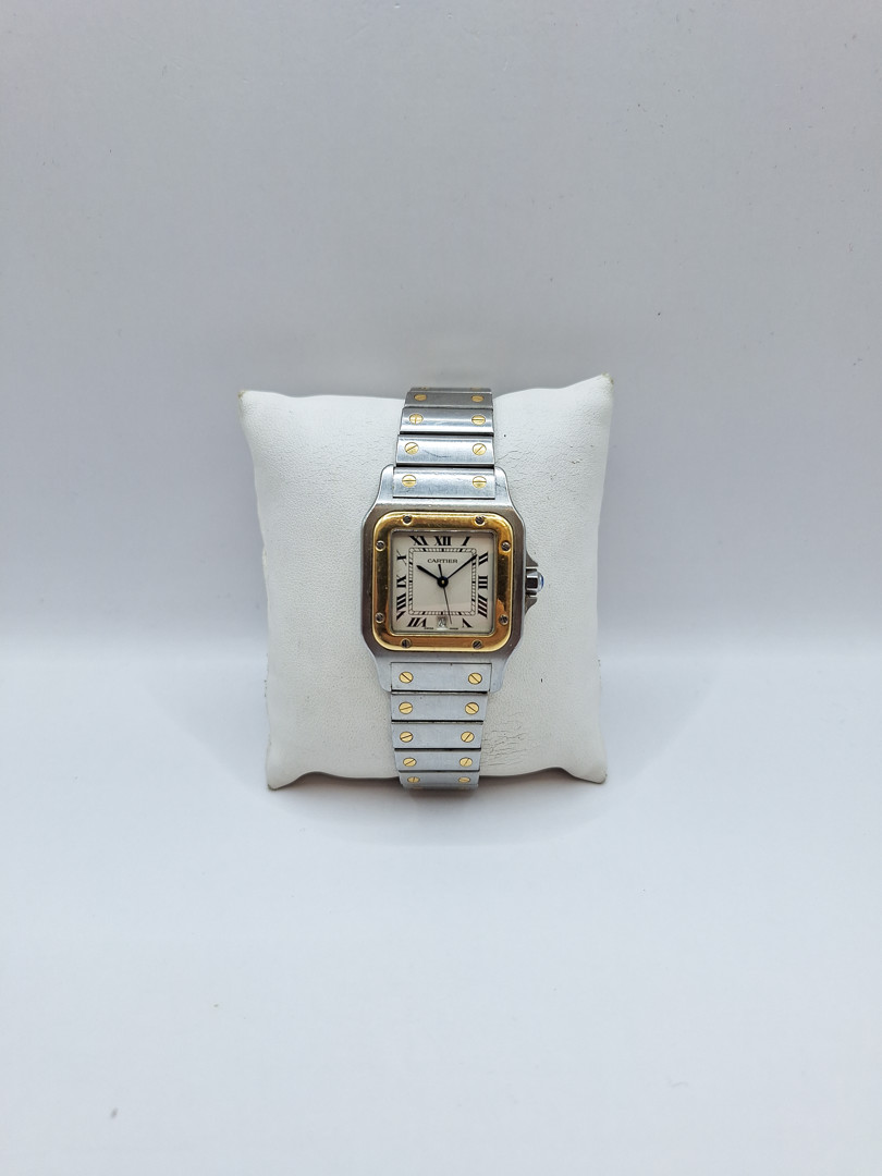 Orologio acciaio e oro Cartier Santos Galbée