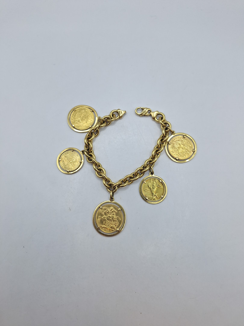 Bracciale con monete oro