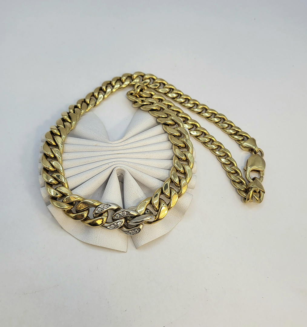 Collana oro diamantini