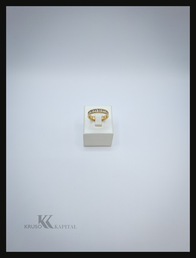 Anello oro diamantini 