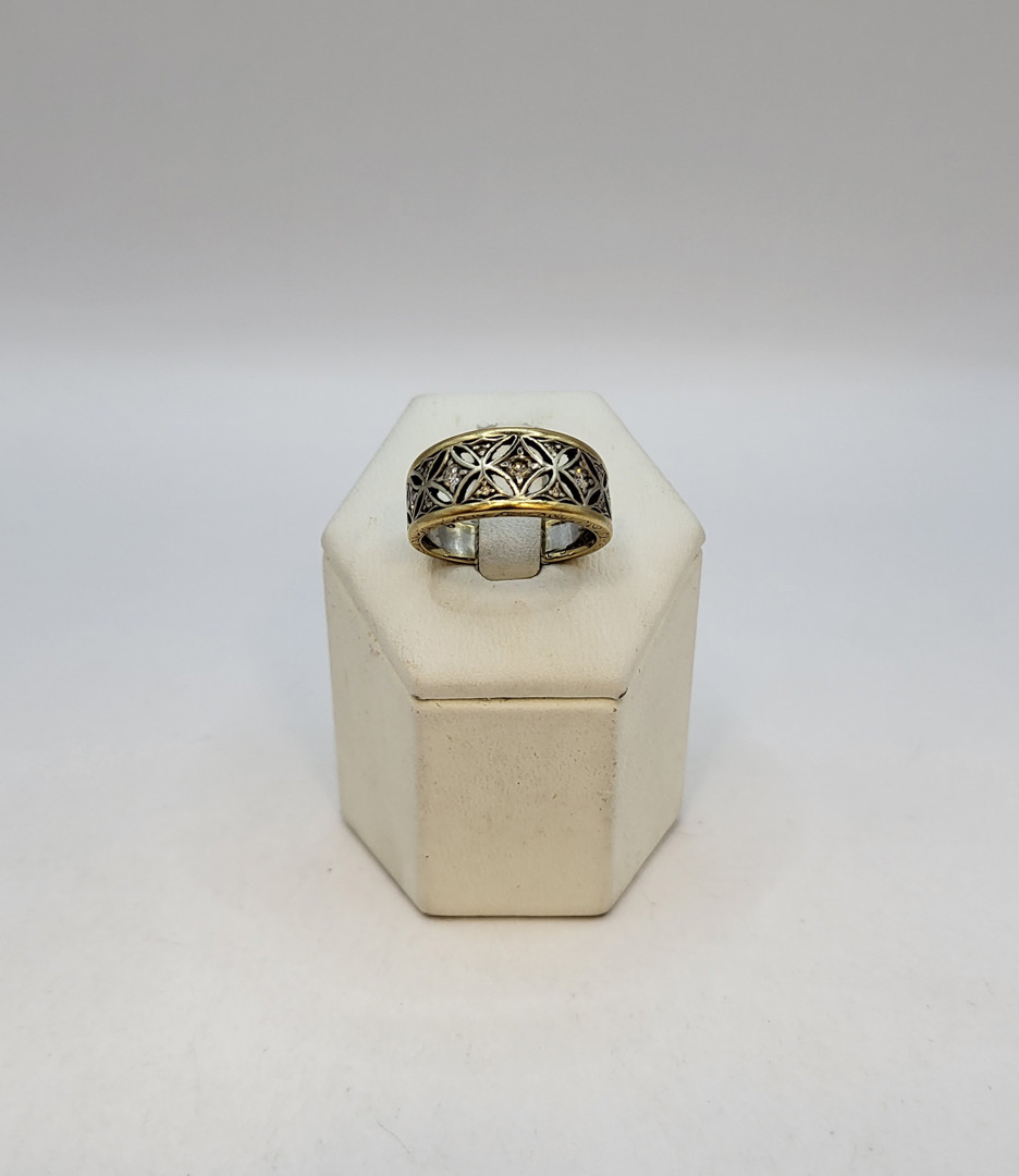 Anello oro diamantini