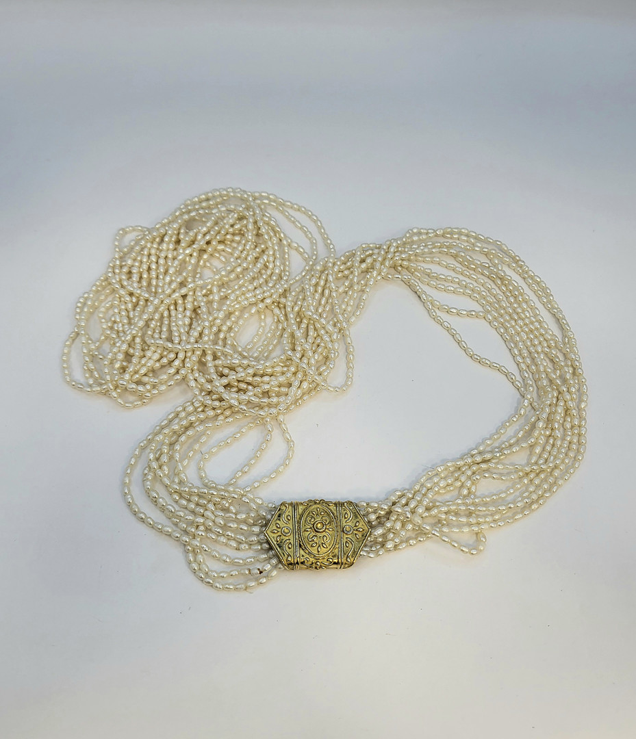 Collana perle oro 