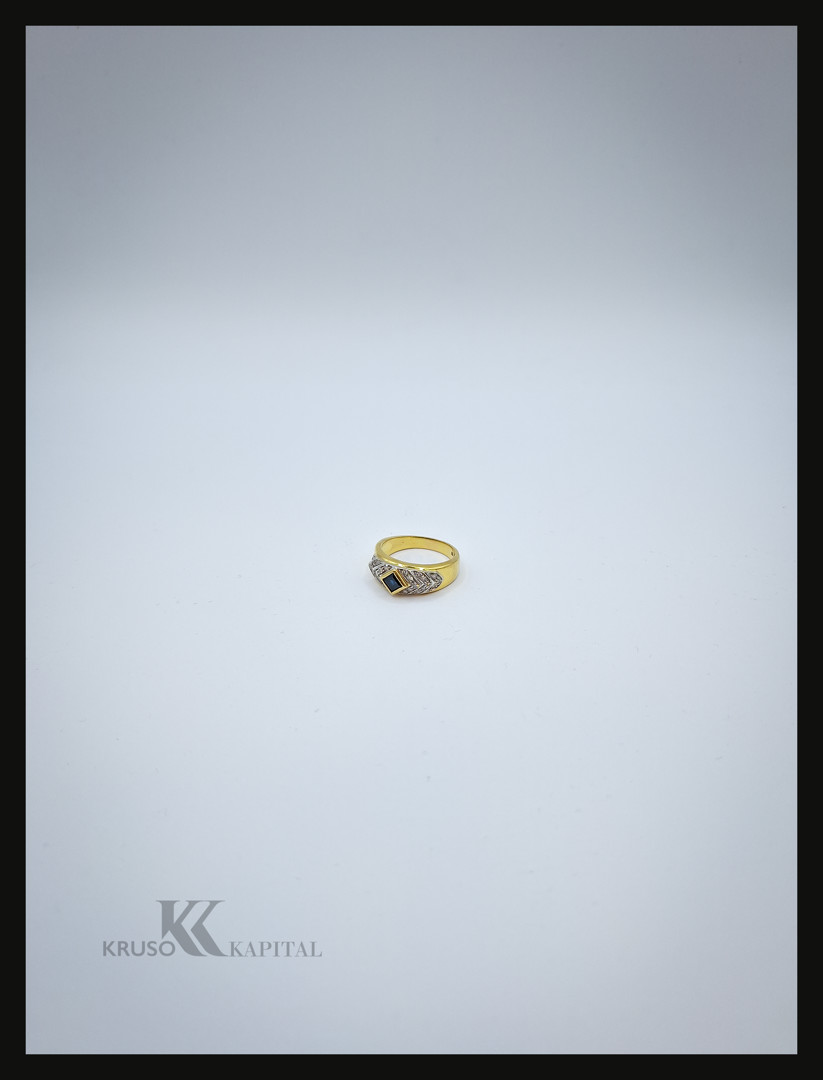 Anello oro diamanti pietra