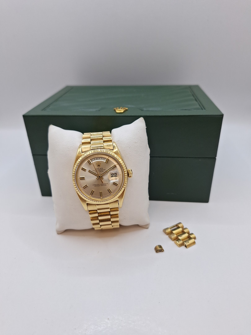 Orologio oro Rolex Day-Date con scatola a corredo