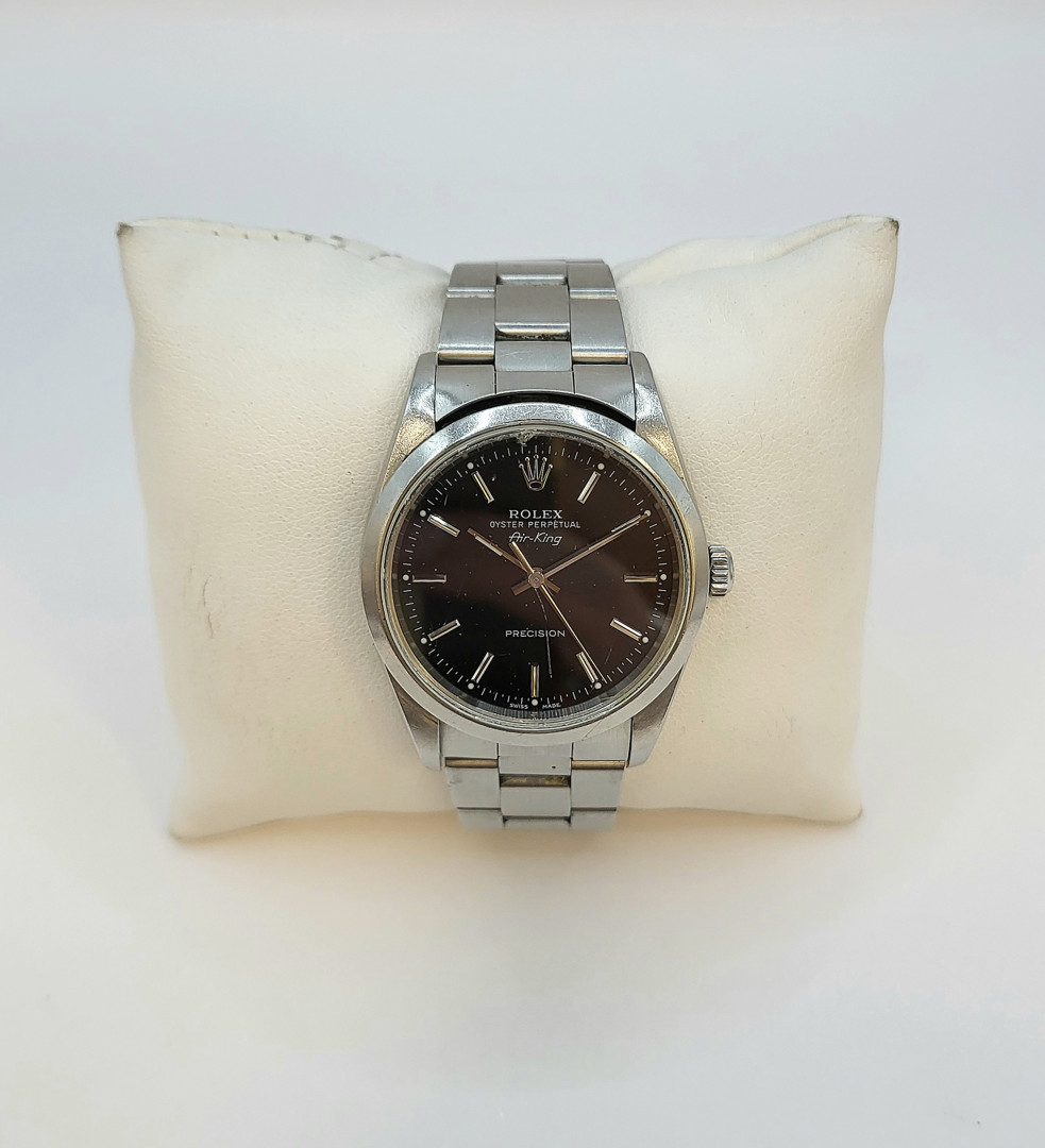 Bracciale con orologio acciaio Rolex Air - King automatico