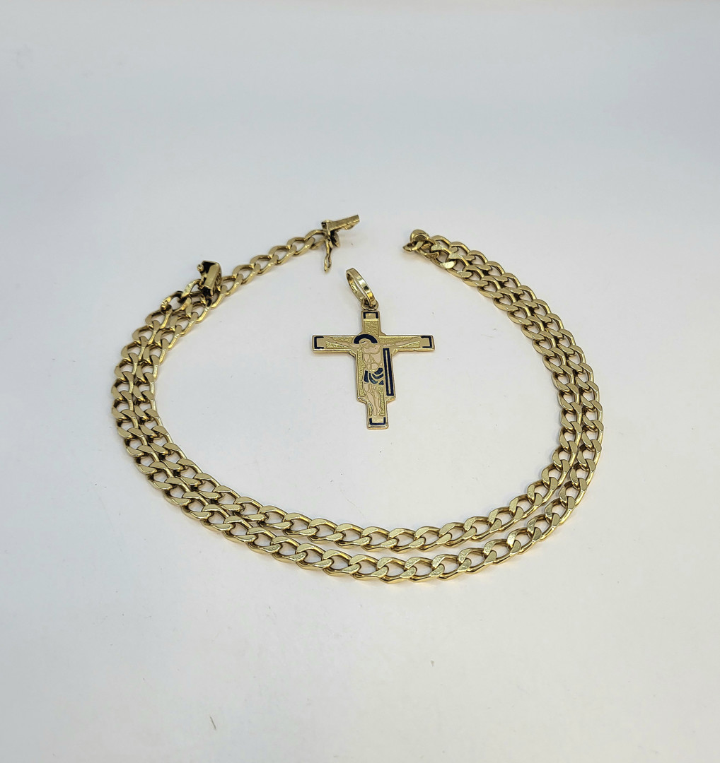 Collana e croce oro 