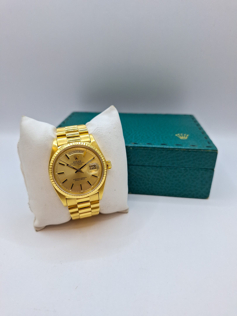 Orologio oro Rolex Day-Date con scatola a corredo