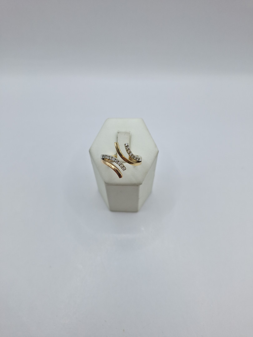 Anello oro diamantini