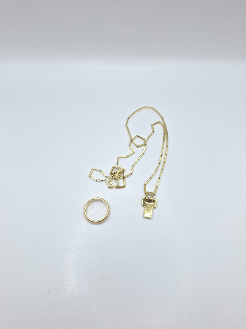 Anello collana ciondolo oro