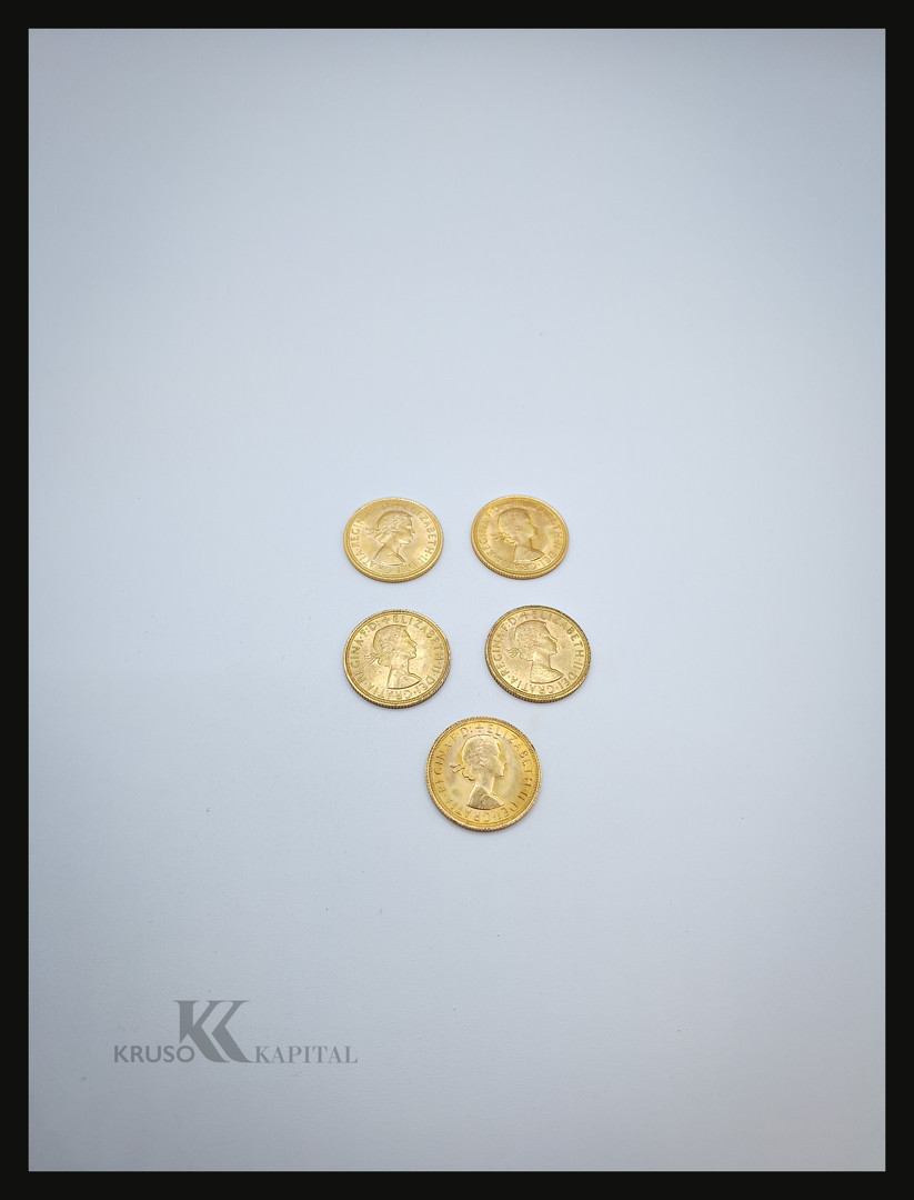 Cinque pezzi oro 