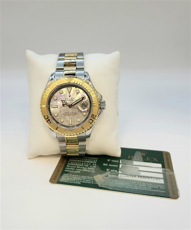 Orologio acciaio e oro-Rolex-Yacht Master garanzia a corredo