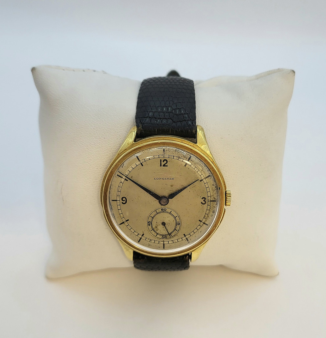 Orologio Longines manuale oro cinturino pelle