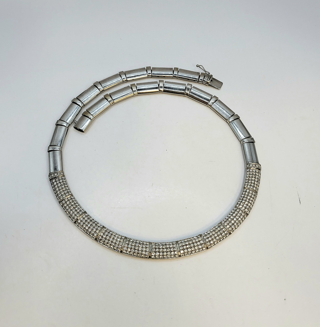 Collana oro diamantini