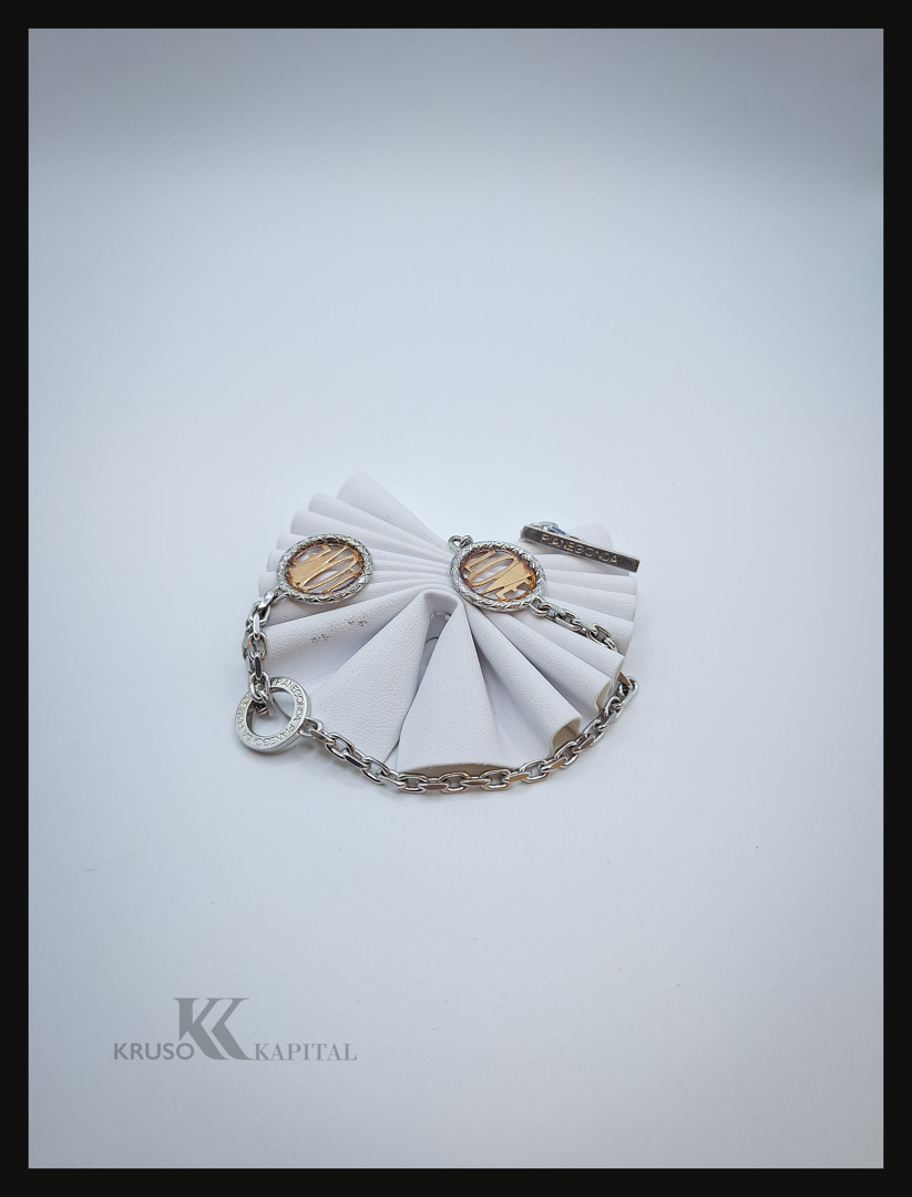 Bracciale a firma Pianegonda in argento con parti oro