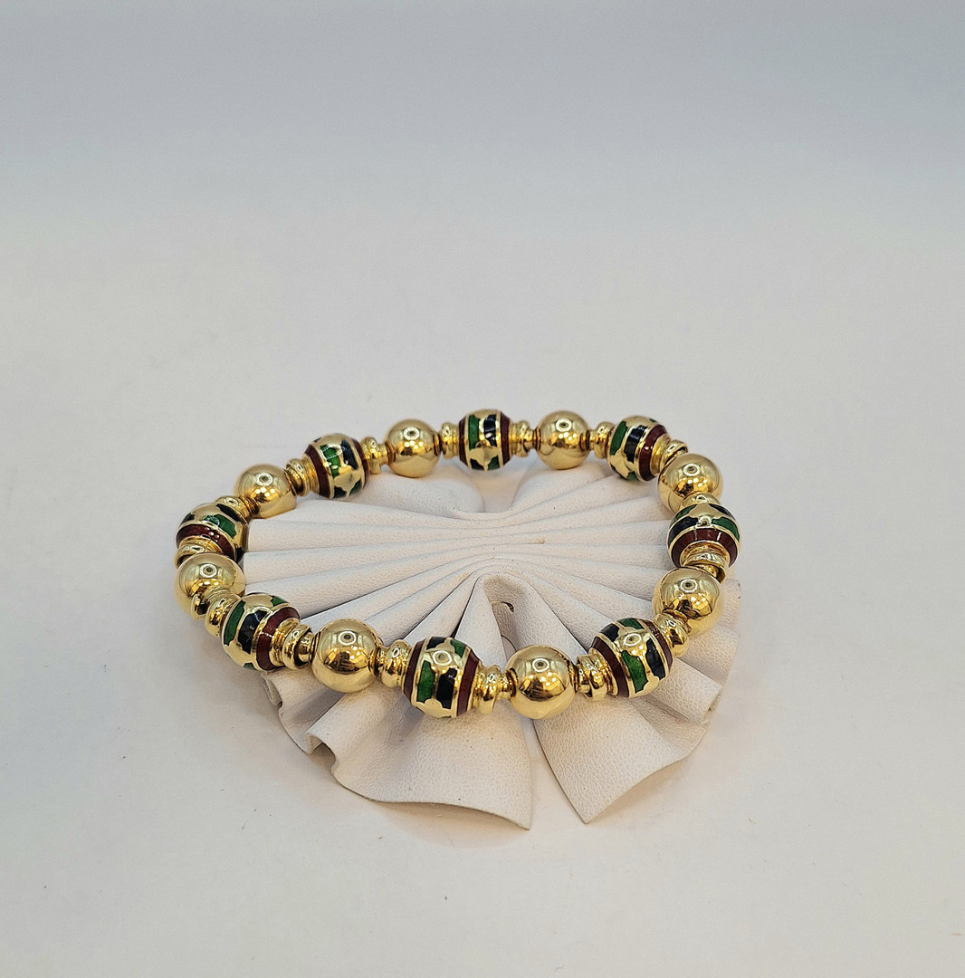 Bracciale oro smalti