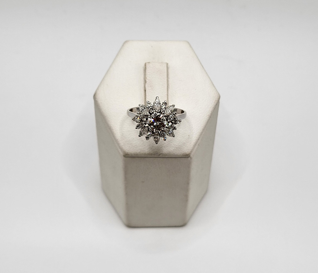 Anello oro diamanti pietra