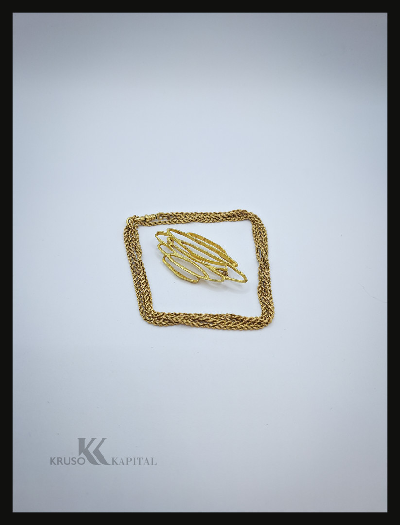 Collana e spilla oro 