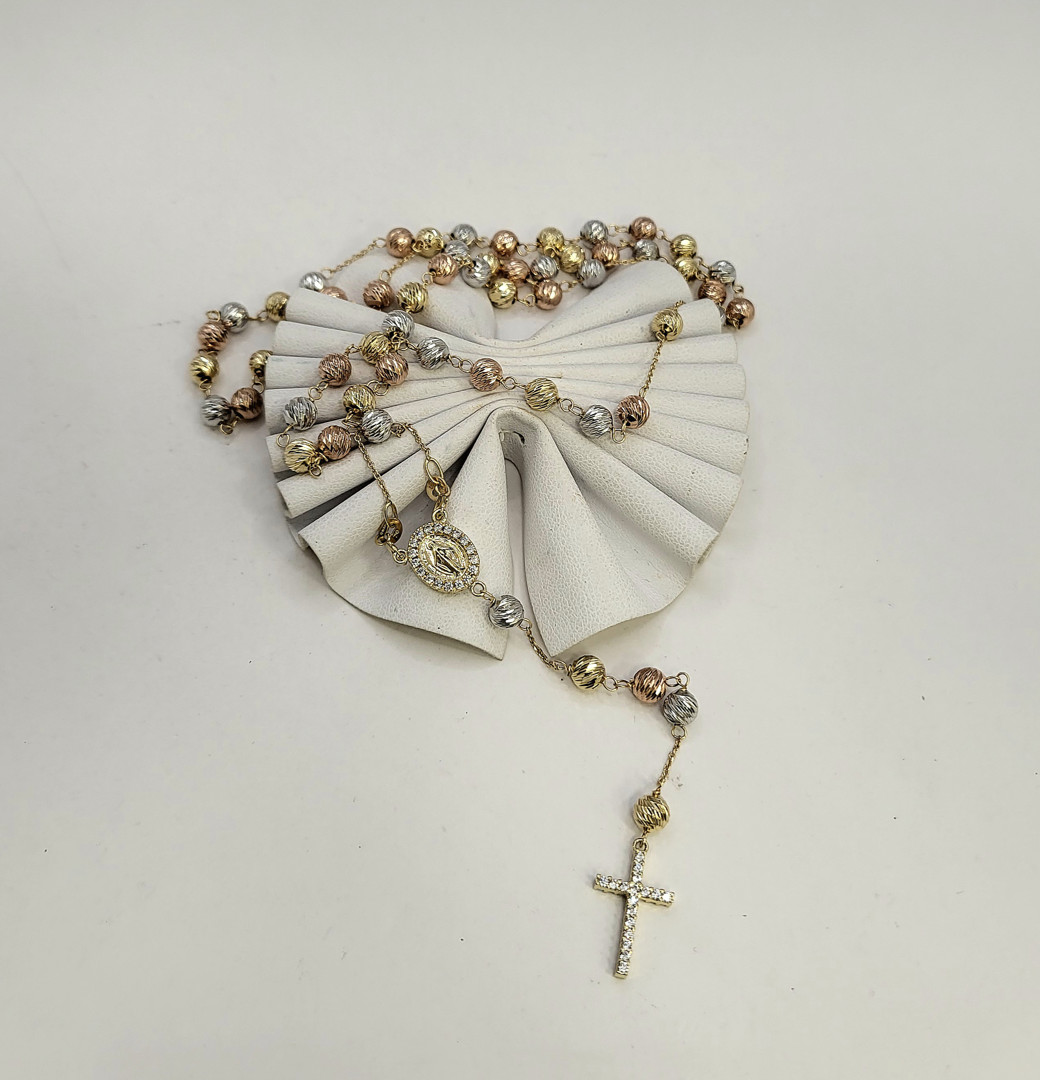 Rosario oro pietre