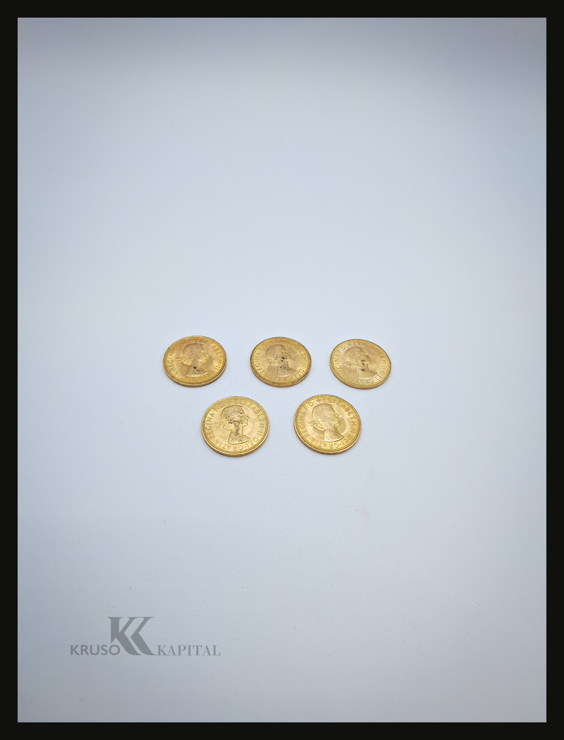 Cinque pezzi oro 