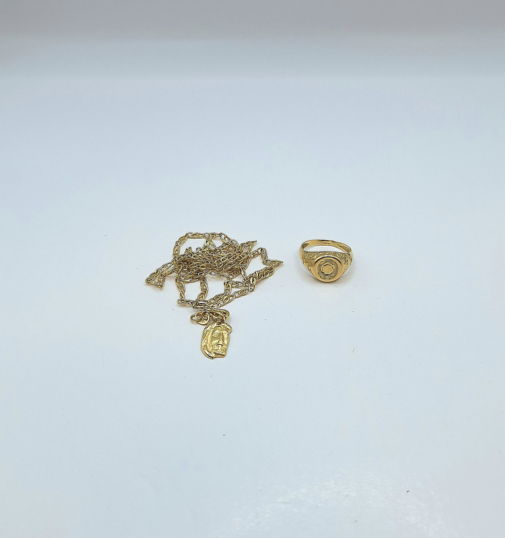 Collana anello ciondolo oro