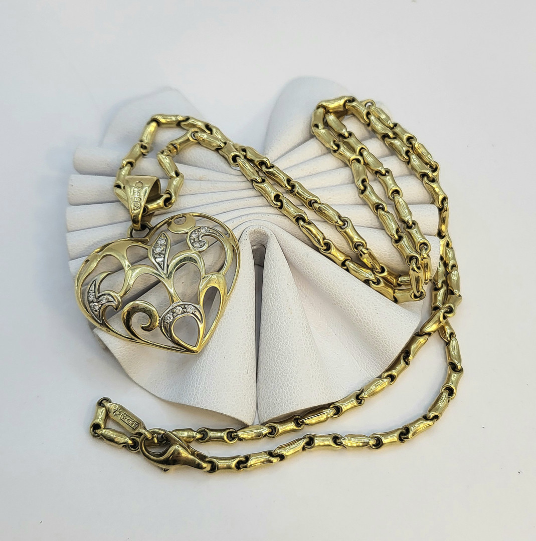 Collana ciondolo oro pietre