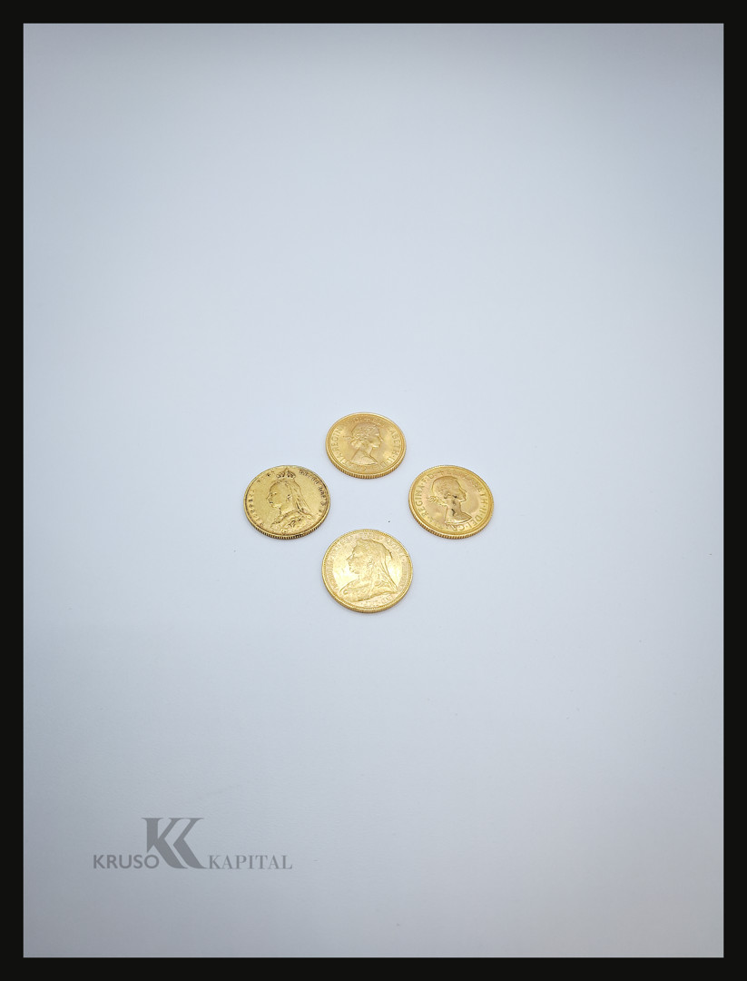 Quattro monete in oro 