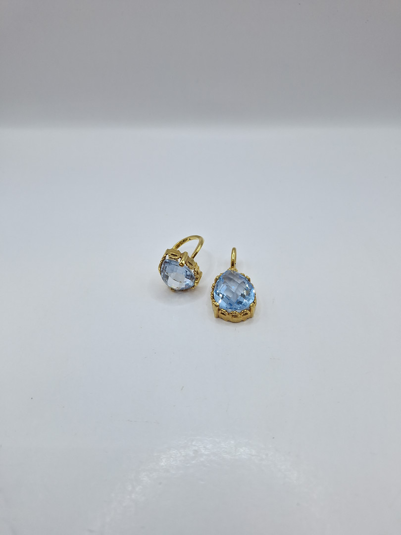 Anello ciondolo oro pietre