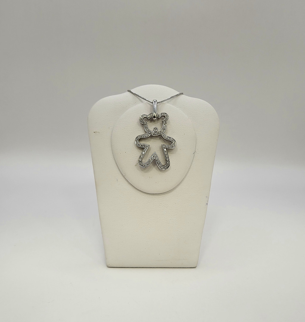 Collana ciondolo oro diamantini