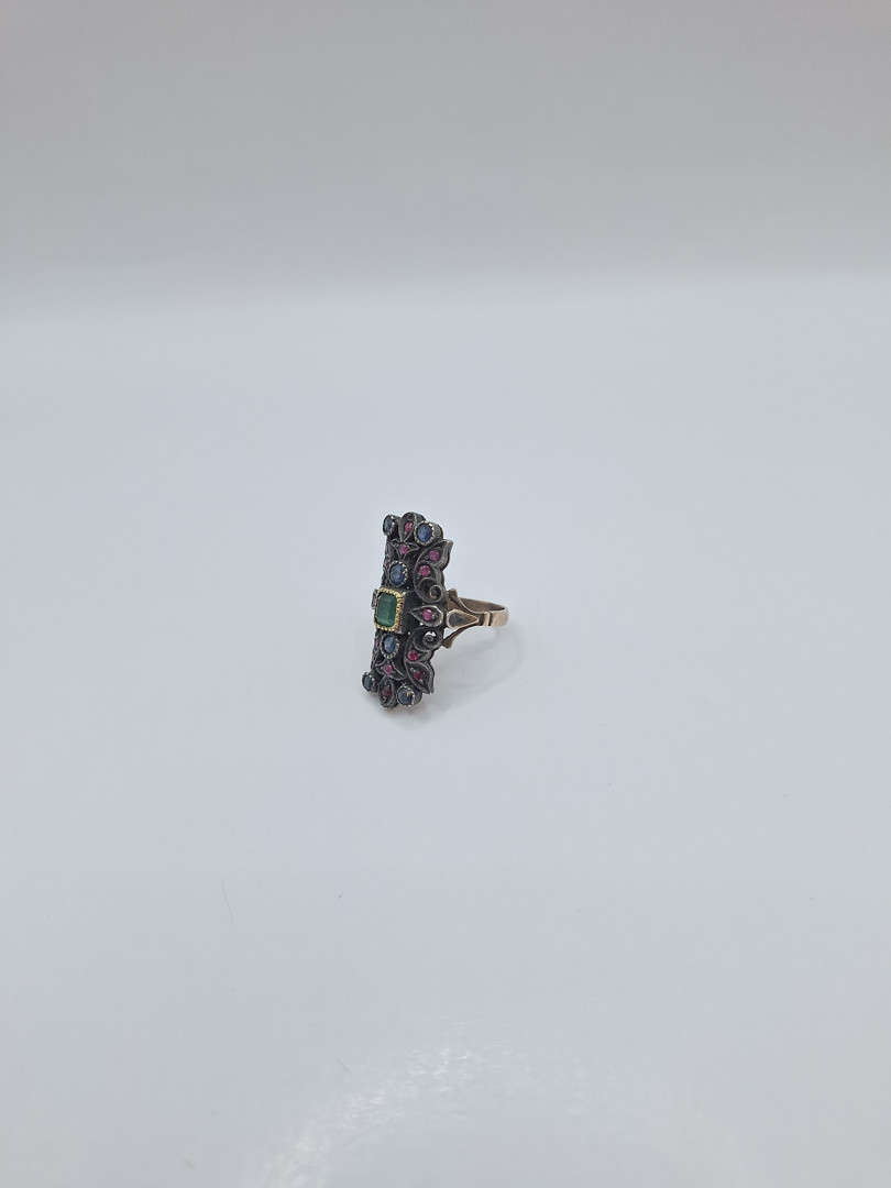 Anello oro argento pietre