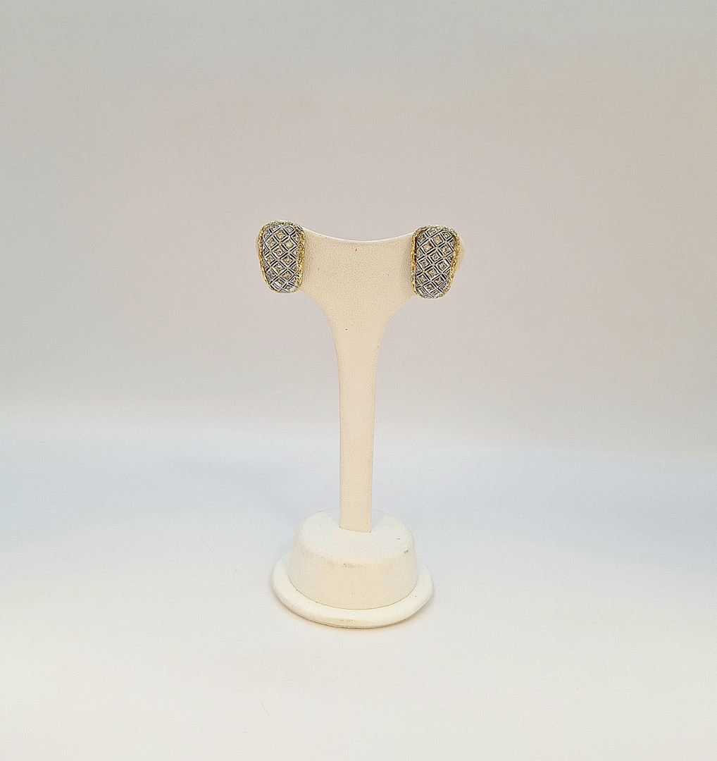Paio orecchini oro diamantini