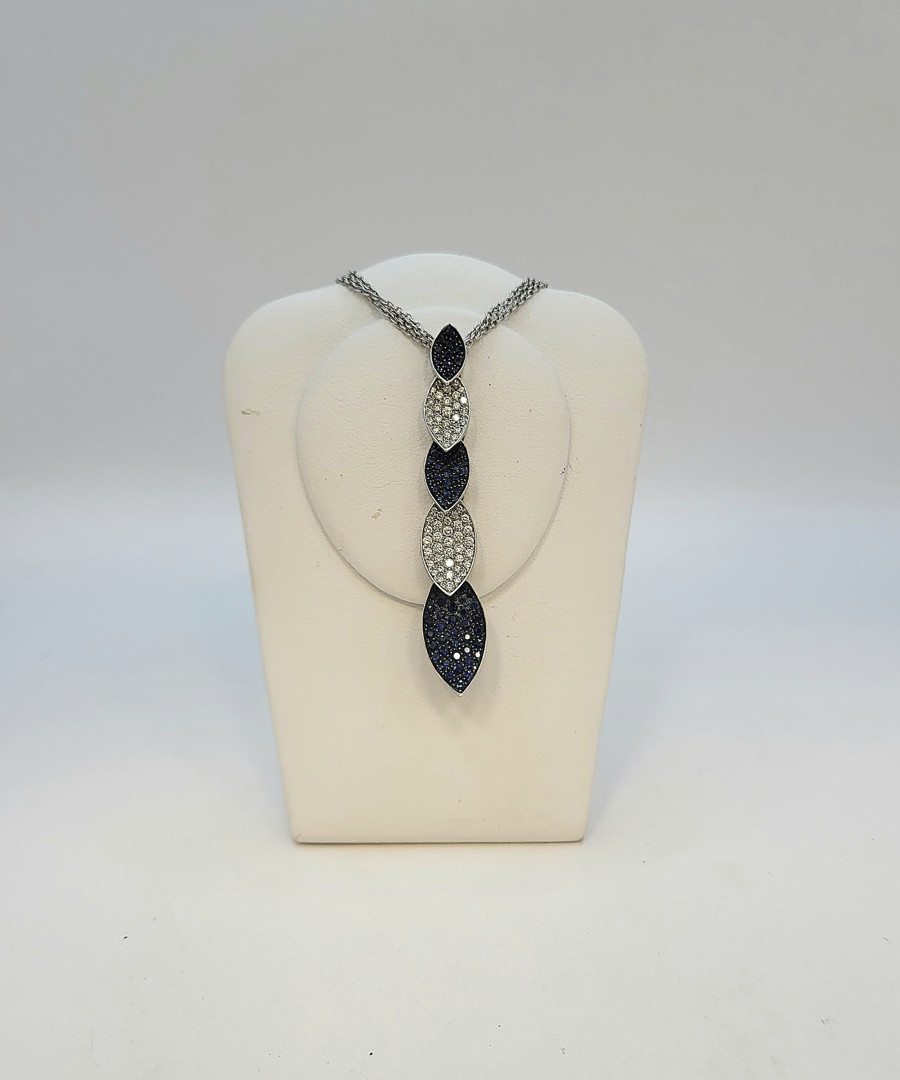 Collana oro pietre diamanti