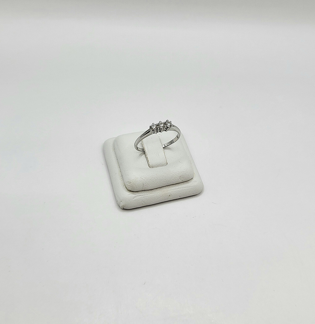 Anello "trilogy" oro diamantini 